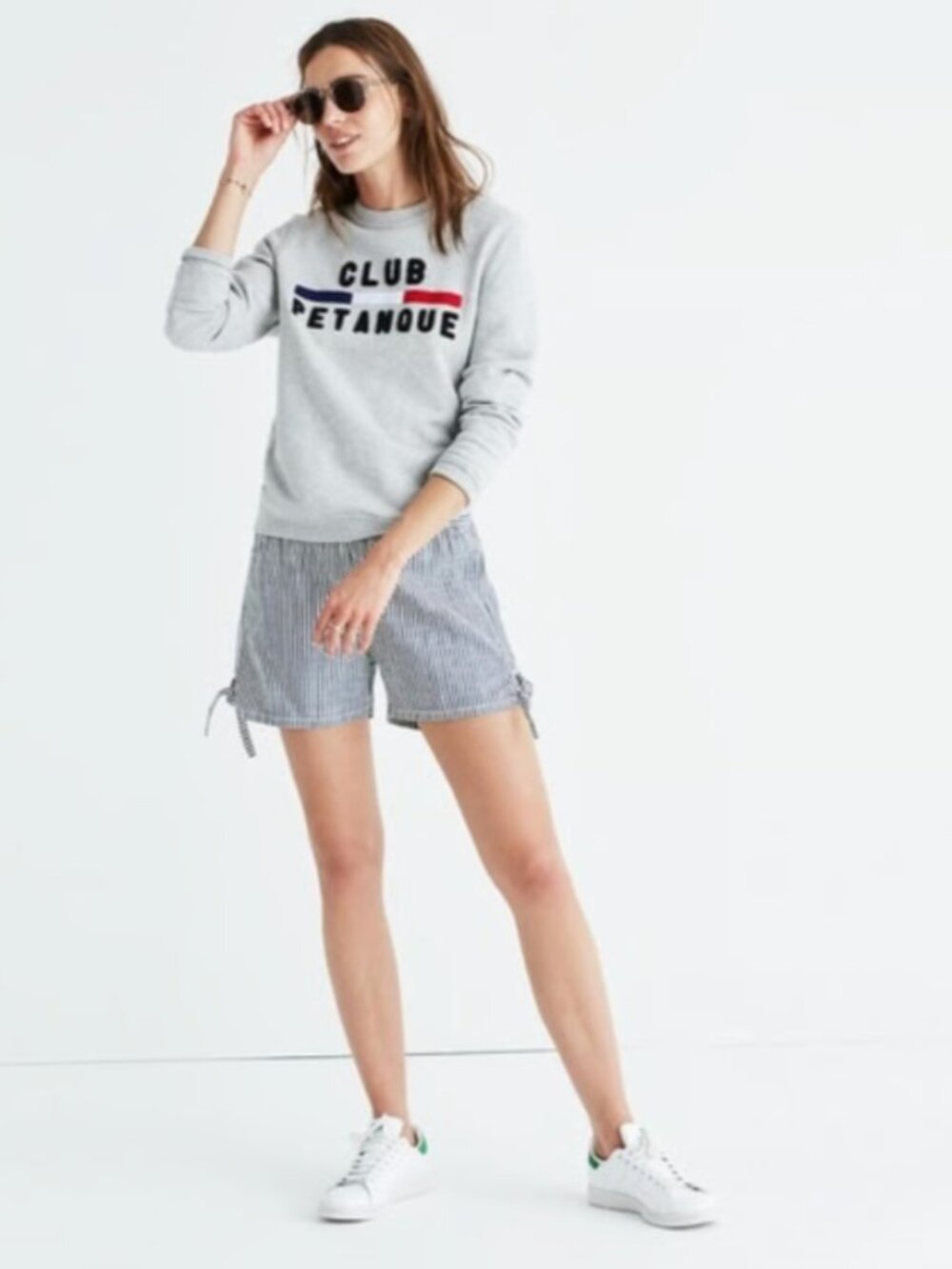 Madewell Striped Shorts with Side Ties